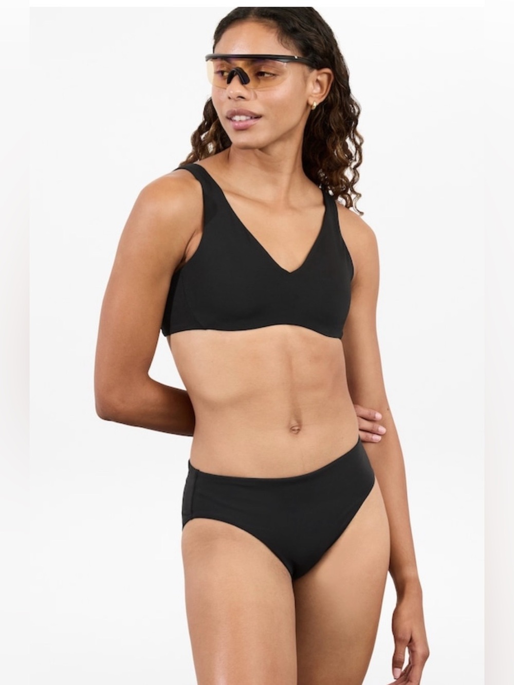 NWT-Athleta Black Hipster Full Swim Bottom, Small